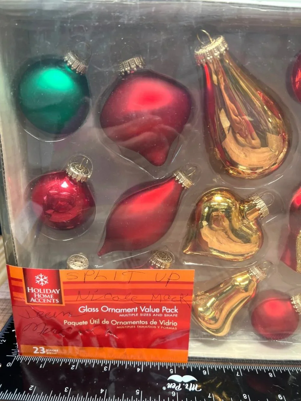 Holiday Home Accents Glass Ornament Value Pack 23 Piece Christmas Decor Set